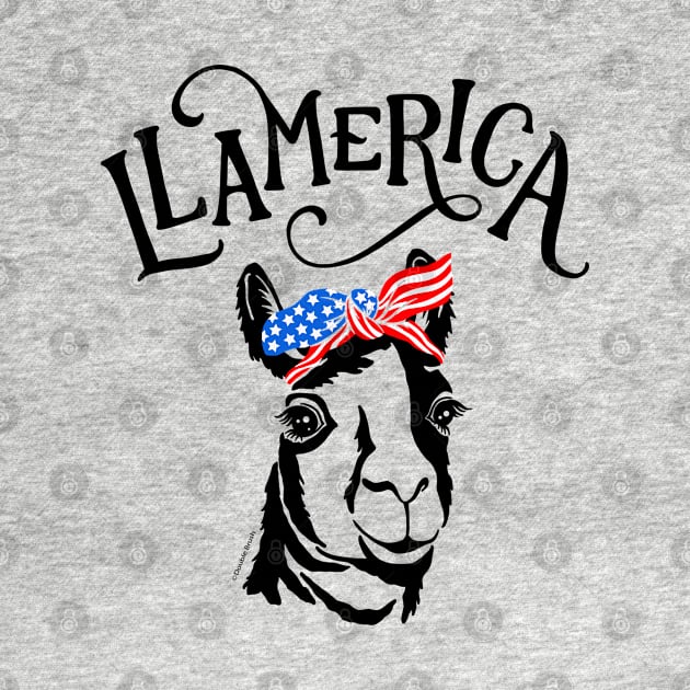 Llamerica Funny Llama America Patriotic 4th of July by DoubleBrush